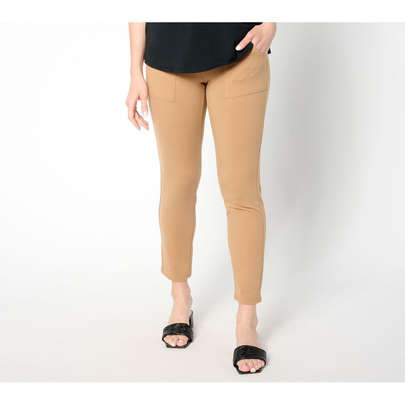 Women Control Women's Pants Sz Xl Slim Ankle Brown A648389